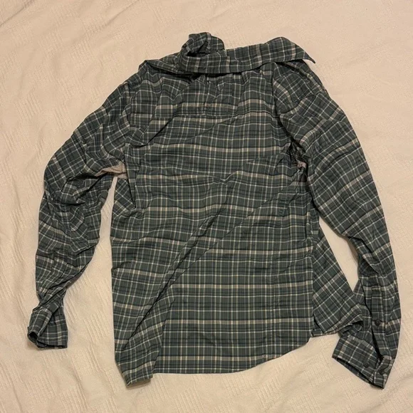 REI Green Plaid Long Sleeve Button Up Shirt - Picture 7 of 7